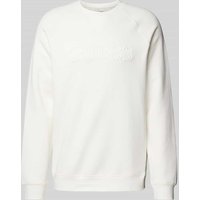 Guess Activewear Sweatshirt mit Label-Print Modell 'ALDWIN' in Offwhite, Größe XL von Guess Activewear