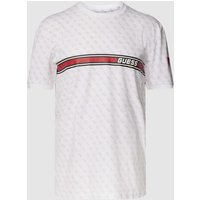 Guess Activewear T-Shirt mit Allover-Logo Modell 'JAMEY' in Weiss, Größe M von Guess Activewear