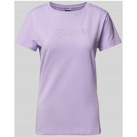 Guess Activewear T-Shirt mit Label-Detail Modell 'BRIANA' in Flieder, Größe S von Guess Activewear