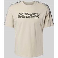 Guess Activewear T-Shirt mit Label-Detail in Beige, Größe XXL von Guess Activewear