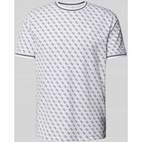 Guess Activewear T-Shirt mit elastischen Ärmelabschlüssen Modell 'MARSHALL' in Offwhite, Größe L von Guess Activewear