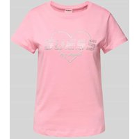 Guess Activewear T-Shirt mit Strasssteinbesatz Modell 'NARCISO' in Pink, Größe L von Guess Activewear