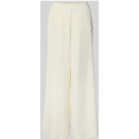 Guess Activewear Wide Leg Stoffhose mit Label-Applikation Modell 'OLYMPE' in Offwhite, Größe M von Guess Activewear