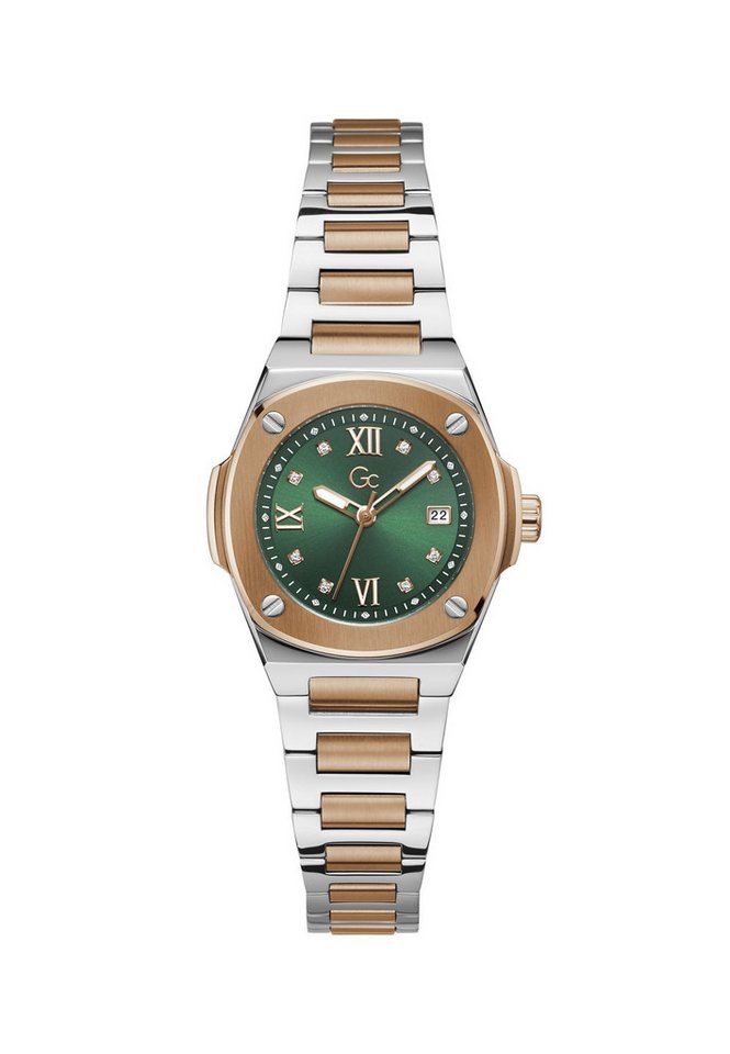 Guess Collection Quarzuhr Gc Coussin Shape Mini, (1-tlg), Quarz-Analoguhr von Guess Collection