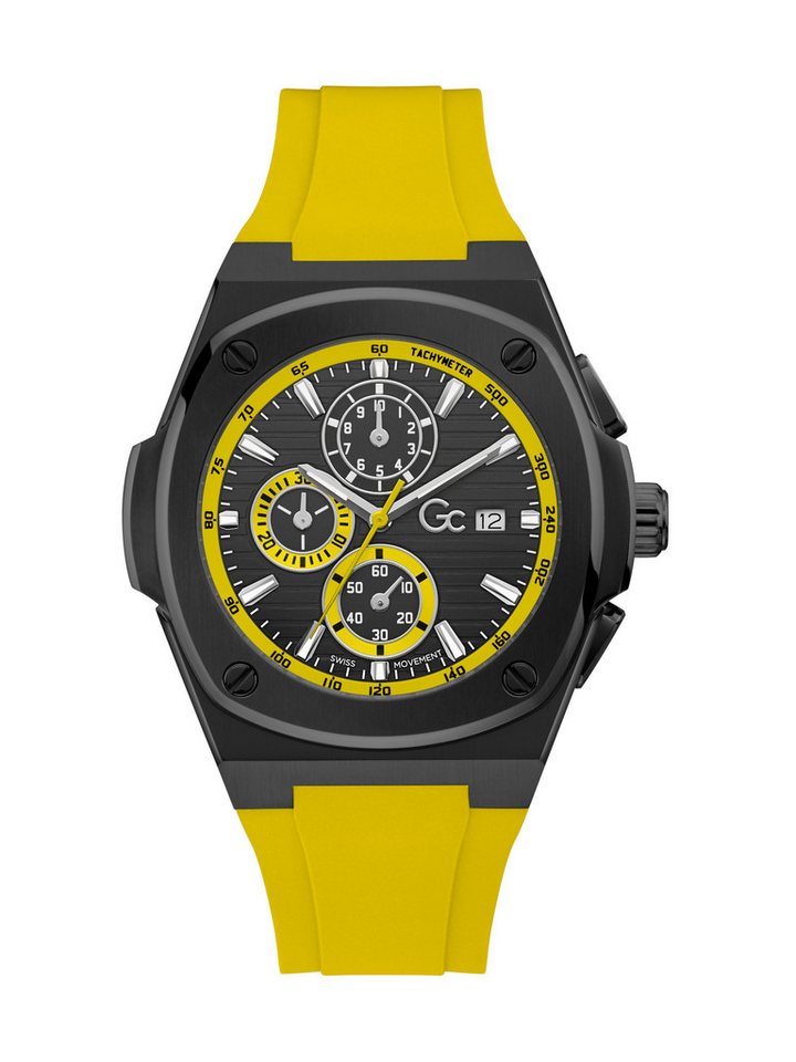 Guess Collection Quarzuhr Gc Coussin Shape Racing, (1-tlg), Quarz-Chronographenuhr von Guess Collection