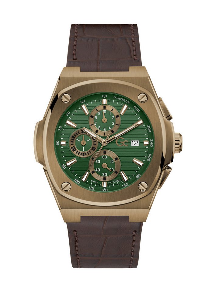 Guess Collection Quarzuhr Gc Coussin Shape, (1-tlg), Quarz-Chronographenuhr von Guess Collection