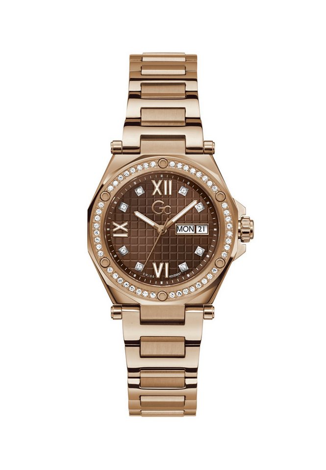 Guess Collection Quarzuhr Gc Legacy Lady, (1-tlg), Quarzuhr mit Wochentags- und Datumsanzeige von Guess Collection