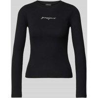 Guess Jeans Longsleeve mit Label-Stitching in Black, Größe M von Guess Jeans