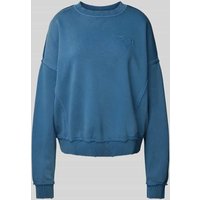 Guess Jeans Oversized Sweatshirt mit Label-Stitching Modell 'GO' in Jeansblau, Größe M von Guess Jeans