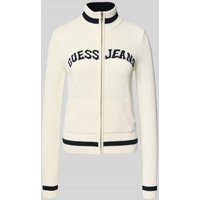 Guess Jeans Strickjacke mit Stehkragen in Ecru, Größe L Guess Jeans Strickjacke mit Stehkragen in Ecru, Größe L von Guess Jeans