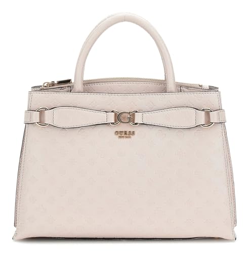 GUESS Arlena Girlfriend Satchel Taupe Logo von GUESS