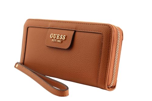 GUESS Eco Angy SLG Large Zip Around Wallet Cognac von GUESS