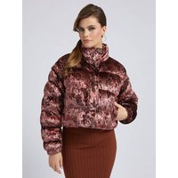 Cropped Steppjacke Allover-Print von Guess