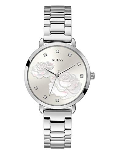 GUESS Damen analog Quarz Uhr mit Edelstahl Armband GW0242L1 von GUESS