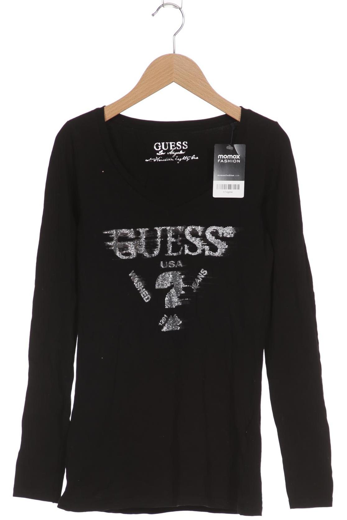 Guess Damen Langarmshirt, schwarz, Gr. 38 von Guess