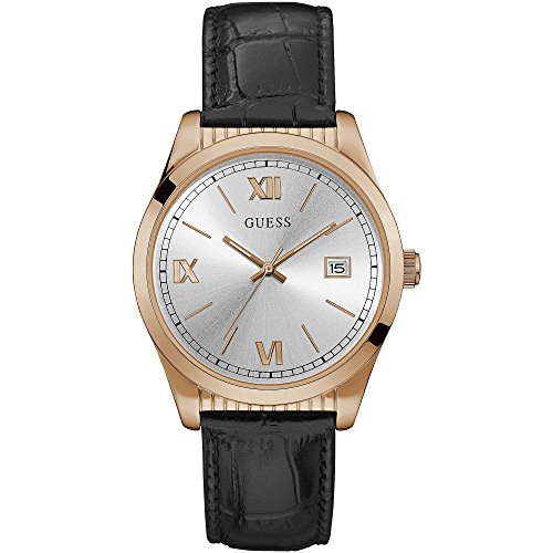 Guess Herren Analog Quarz Uhr mit Leder Armband W0874G2 von Guess
