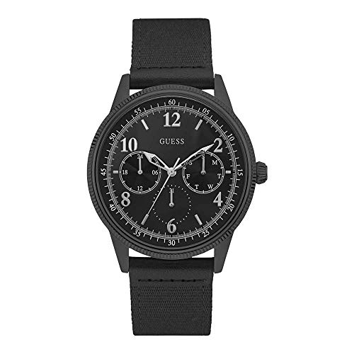 Guess Herren Analog Quarz Uhr mit Leder Armband W0863G3 von GUESS