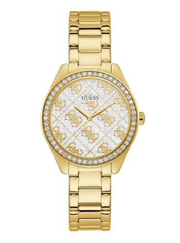 GUESS Mädchen Analog Uhr mit Edelstahl Armband GW0001L2 von GUESS