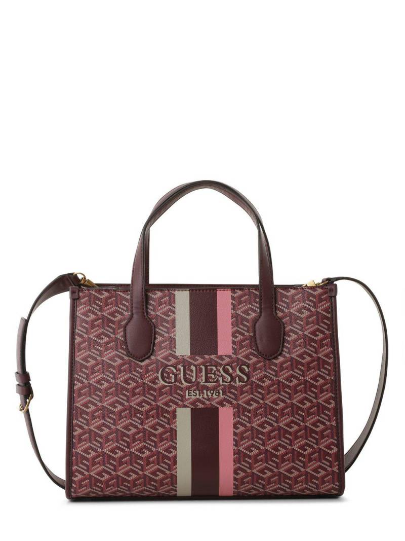 GUESS Handtasche Damen Kunstleder gemustert, bordeaux von Guess