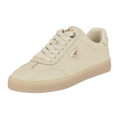 Guess Women's JAZLIE Sneaker, Ivory Leather 150, 6.5 von GUESS