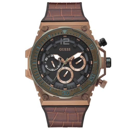 GUESS Damen Analog Quarz Uhr mit Leder Armband GW0326G2 von GUESS