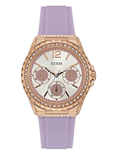 Guess Damen Multi Zifferblatt Quarz Uhr mit Silikon Armband W0846L6 von GUESS