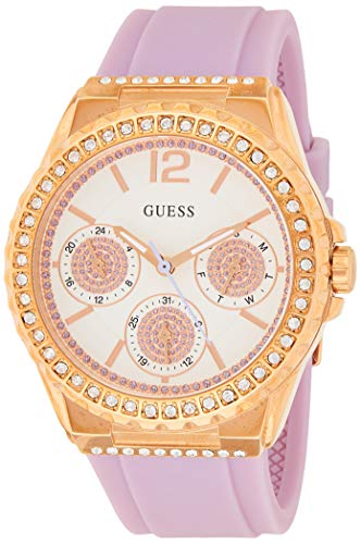Guess Damen Multi Zifferblatt Quarz Uhr mit Silikon Armband W0846L6 von GUESS