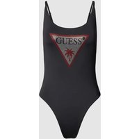 Guess Badeanzug mit Strasssteinbesatz in Black, Größe S von Guess