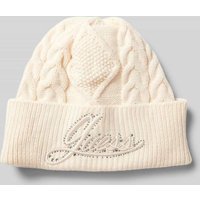 Guess Beanie mit Label-Stitching Modell 'ROSELYN' in Offwhite, Größe 1 Guess Beanie mit Label-Stitching Modell 'ROSELYN' in Offwhite, Größe 1 von Guess