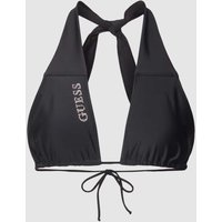 Guess Bikini-Oberteil mit Label-Print in Black, Größe L von Guess