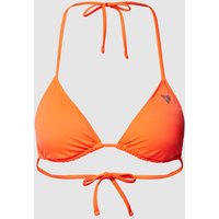 Guess Bikini-Oberteil mit Strasssteinbesatz in Neon Orange, Größe M von Guess