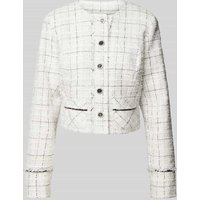 Guess Blazer mit Gitterkaro Modell 'SOFIA' in Weiss, Größe S von Guess