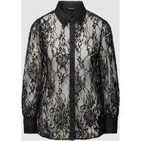 Guess Bluse mit Hemdblusenkragen Modell 'LITA' in Black, Größe M von Guess
