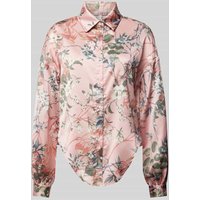 Guess Bluse mit floralem Print Modell 'BOWED JUN' in Rosa, Größe L von Guess