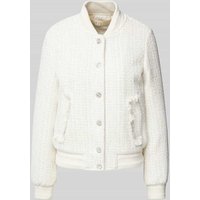 Guess Bomberjacke mit Strukturmuster Modell 'NEW GLORIA' in Offwhite, Größe S von Guess