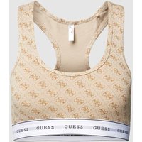 Guess Bralette mit Allover-Muster Modell 'CARRIE' in Beige, Größe M von Guess