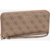 Guess - Brenton Slg Large Zip Around Latte Logo - Portemonnaie  , von Guess