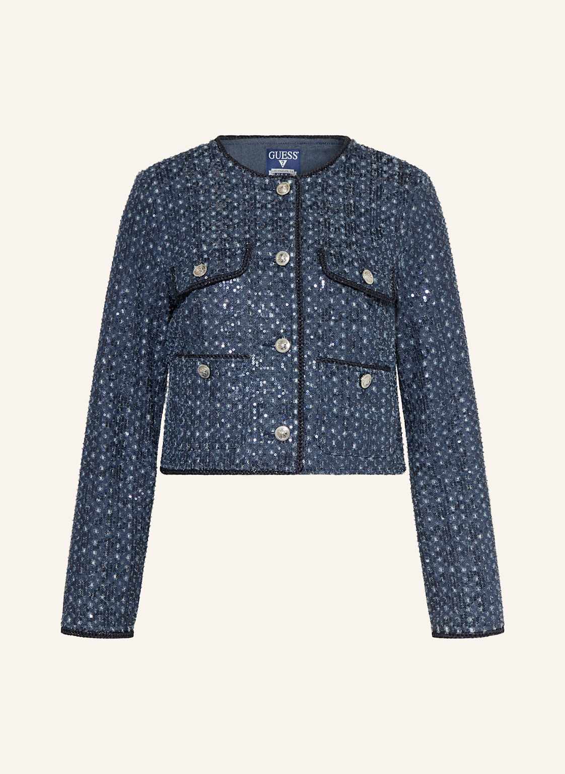 Guess Kastenjacke Elisa Mit Pailletten blau von Guess