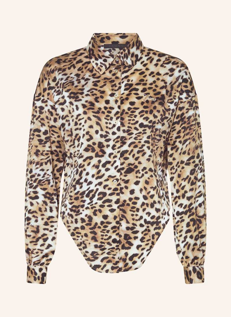 Guess Cropped-Hemdbluse braun von Guess