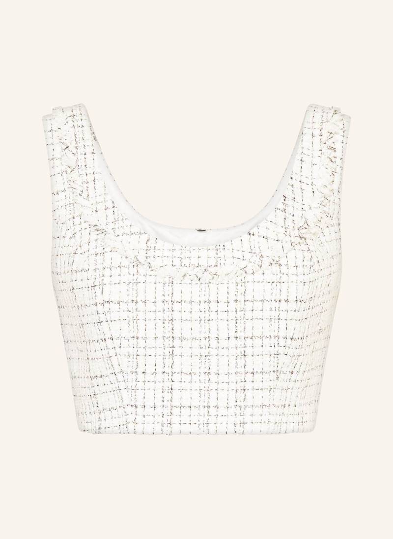 Guess Cropped-Top Annamaria Aus Tweed Mit Glitzergarn schwarz von Guess