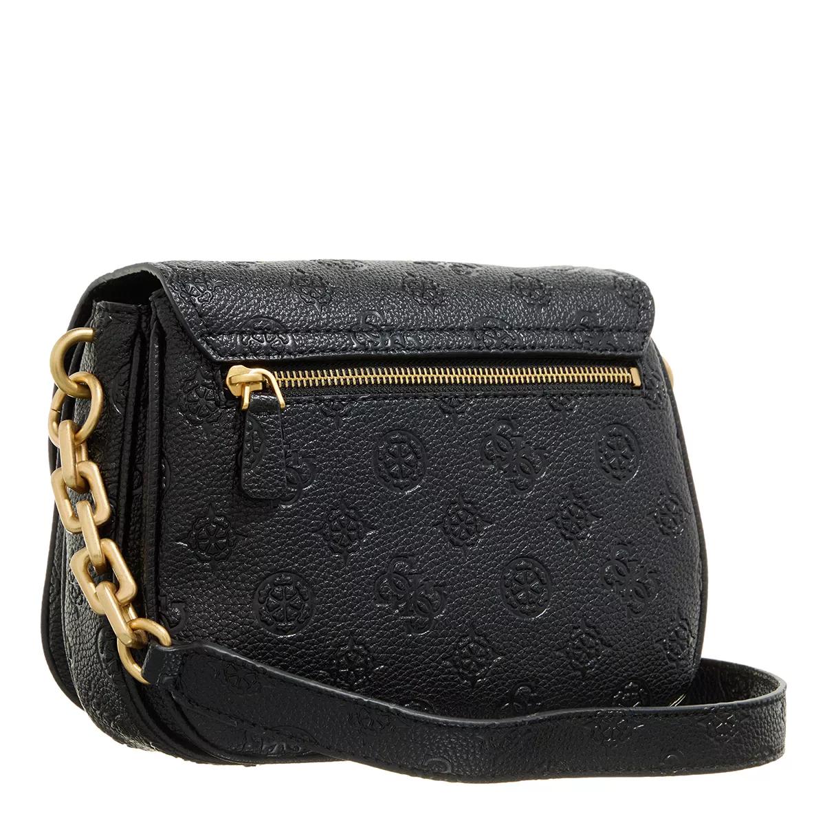 Guess Crossbody Bags - Izzy Peony Tri Compartment Flap - Gr. unisize - in Schwarz - für Damen von Guess