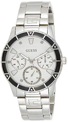 Guess Damen Analog Quarz Uhr mit Edelstahl Armband W1158L3 von GUESS