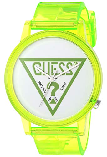 Guess Damen Analog Quarz Uhr mit Silikon Armband V1018M6 von GUESS