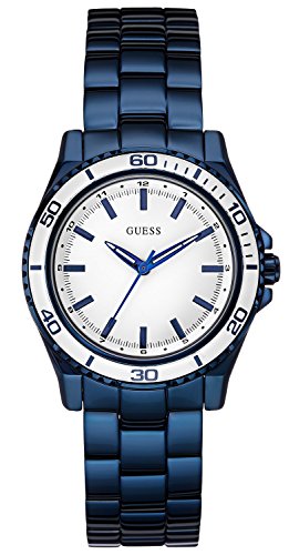 Guess Damen Analog Quarz Uhr mit Edelstahl Armband W0557L3 von GUESS