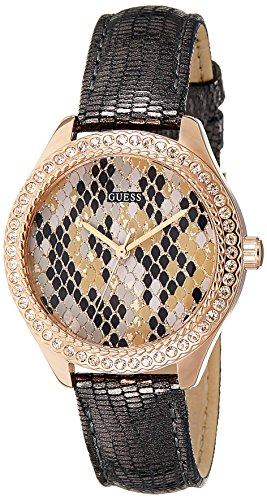 Guess Damen Analog Quarz Uhr mit Leder Armband W0626L2 von Guess