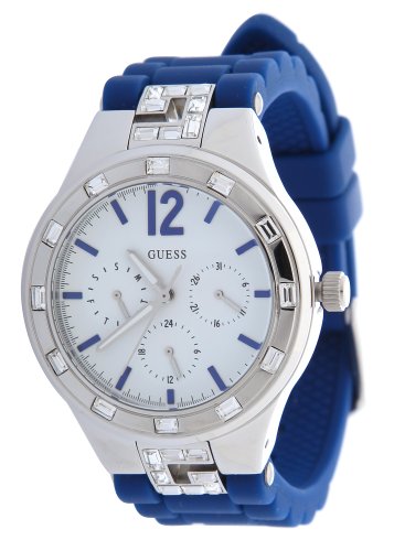 Guess Damen-Armbanduhr Analog Quarz Silikon W10615L3 von GUESS