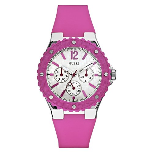 Guess Damen-Armbanduhr Analog Quarz Silikon W90084L2 von GUESS