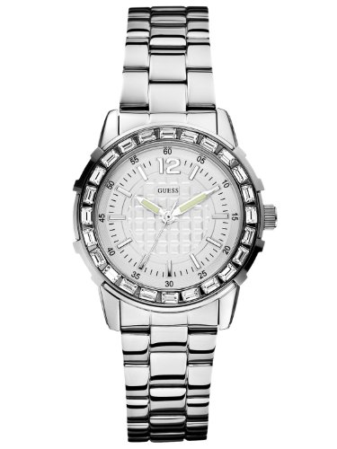 Guess Damen-Armbanduhr XS Girly b Analog Quarz Edelstahl W0018L1 von GUESS