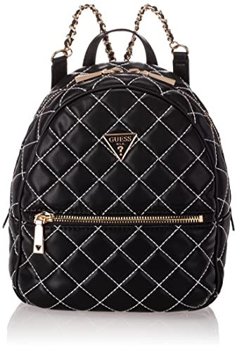 GUESS Damen Backpack Cessily Rucksack, Schwarz Multi, One Size von GUESS