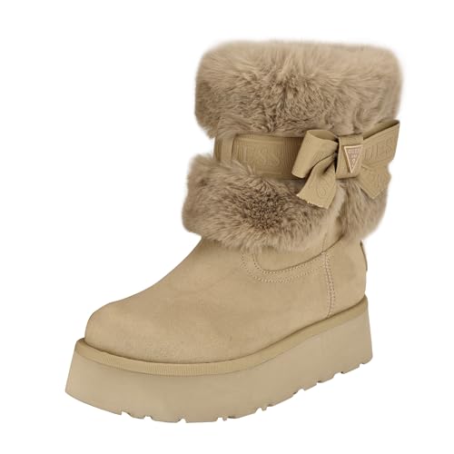GUESS Damen Denla Stiefelette, Taupe 240, 37.5 EU von GUESS